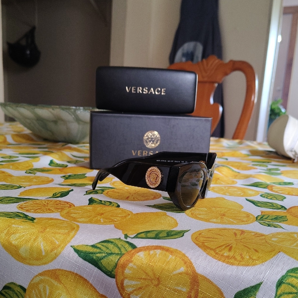 Versace Black and Gold Sunglasses